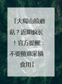大蜀山捡蘑菇？近期疯长！官方提醒：不要随意采摘食用